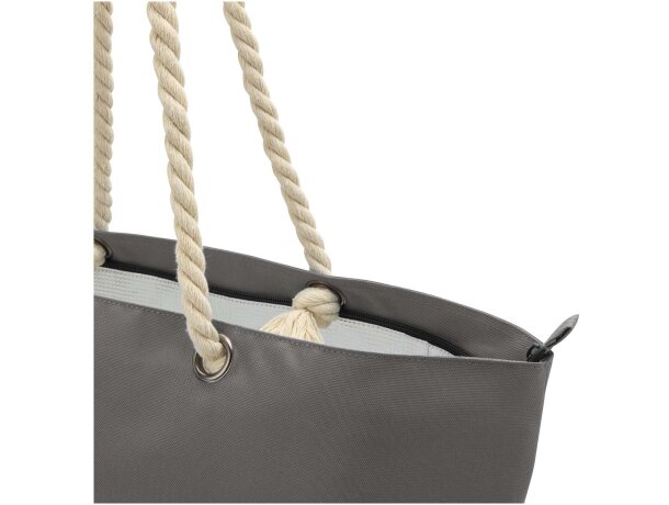 Bolsa playa refrigeradora Panama 23L poliéster reciclado GRS Gris detalle 15