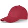 Gorra de 6 paneles Darton personalizadas con detalle de ribete elegante Rojo