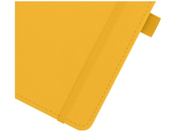 Libreta tapa dura plástico oceánico reciclado Thalaasa FSC Amarillo detalle 36
