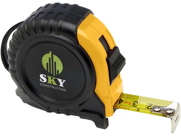 Cinta métrica Score 5m con doble escala y clip de sujeción Amarillo detalle 4