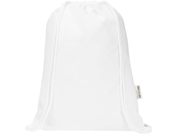 Bolsa con cuerdas Peru Blend de algodón reciclado GRS 5L Blanco detalle 12