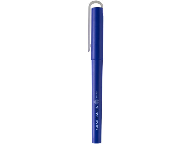 Rollerball de gel PET reciclado Mauna con tinta de base agua Azul real detalle 7