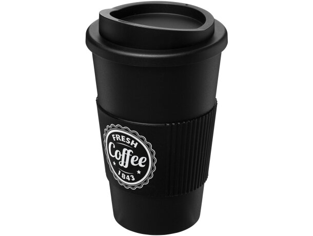 Vaso térmico 350ml con agarradera Americano Negro intenso detalle 1