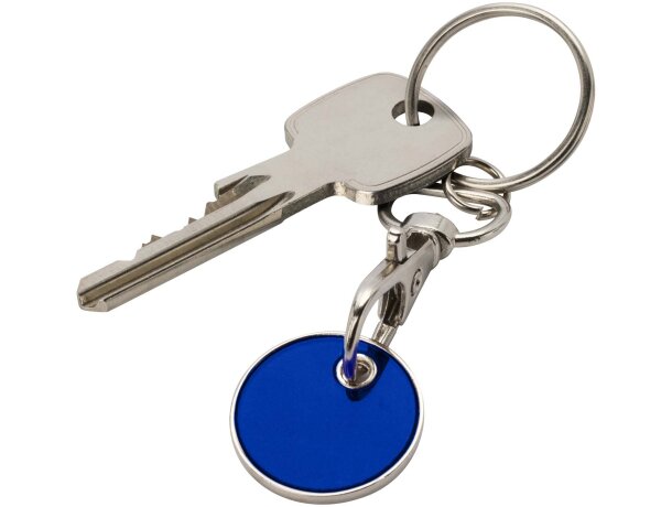 Llavero con moneda para carrito Rory de aleación de zinc Azul detalle 15