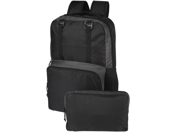 Mochila portátil 15 reciclada GRS bicolor Trailhead Negro intenso/gris detalle 5
