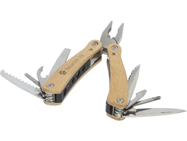Multiherramienta Anderson grande de 12 funciones con mango de madera Natural detalle 1