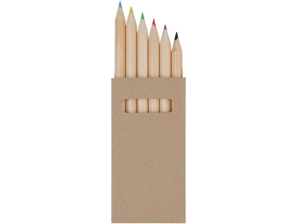 Estuche con 6 lápices personalizado