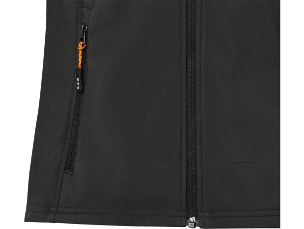 Chaqueta softshell mujer Langley corte entallado impermeable Antracita detalle 27