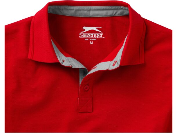 Polo para personalizar unisex 100% algodon 220 gr Rojo/gris detalle 24