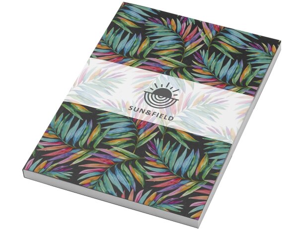 Cuaderno Novella Austen A5 tapa blanda 100 hojas papel FSC Negro intenso detalle 27