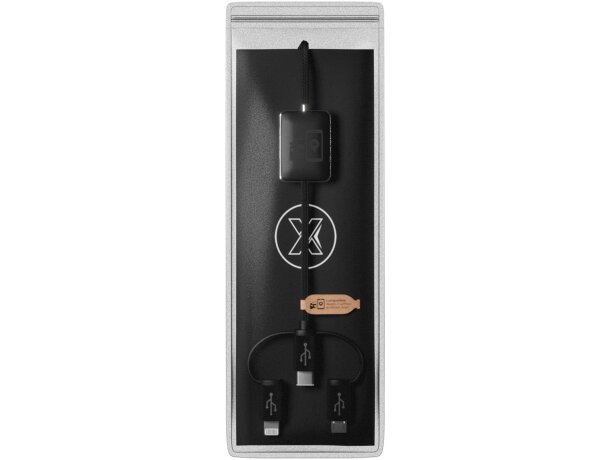 Cable carga 5 en 1 SCX.design C48 CarPlay Android Auto Negro intenso detalle 3