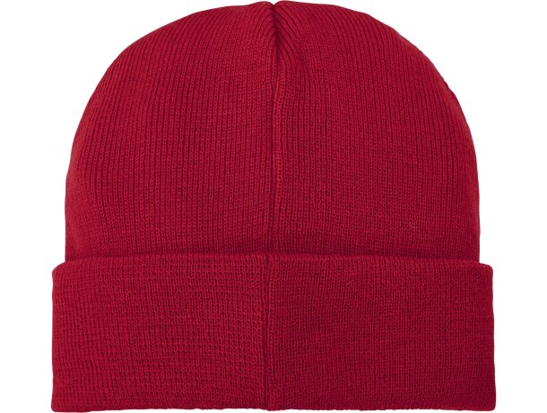 Gorro de lana con parche Boreas Rojo detalle 17