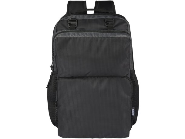 Mochila portátil 15 reciclada GRS bicolor Trailhead Negro intenso/gris detalle 2