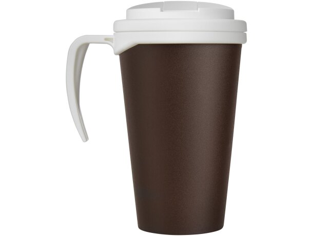 Americano® Grande taza 350 ml con tapa antigoteo Marrón/blanco detalle 20