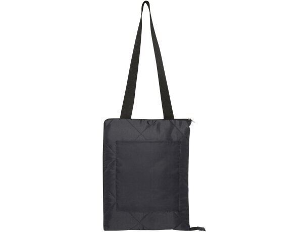 Manta de pícnic Clary poliéster reciclado certificado GRS Negro intenso detalle 5