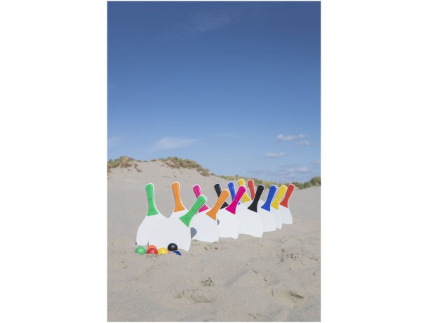 Raquetas de playa Bounce Amarillo/blanco detalle 30
