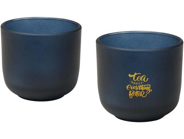 Juego de 2 vasos de cristal borosilicato Male 200 ml acabado mate detalle 1