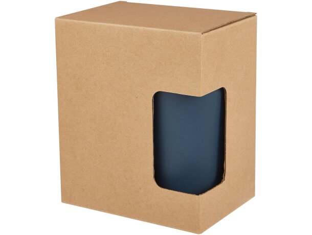 Taza térmica Nordia con doble pared reciclada de 400ml Azul oscuro detalle 8