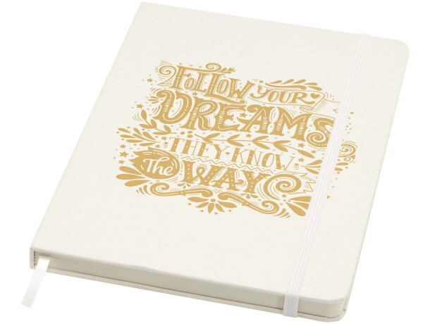 Libreta reciclada A5 con páginas rayadas Bass Blanco detalle 11
