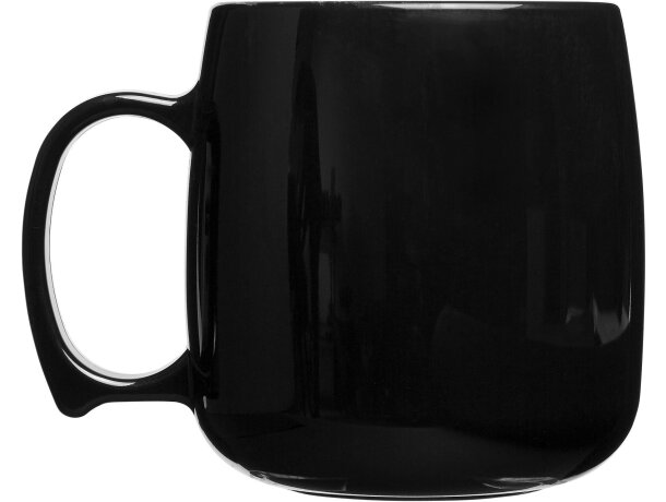 Taza de plástico clásica de 300 ml Negro intenso detalle 3