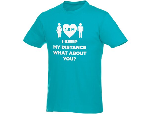 Camiseta de manga corta para hombre Heros Azul aqua detalle 71