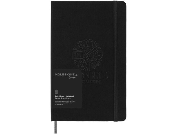 Libreta Smart Grande Rayada Moleskine con digitalización Negro intenso detalle 8
