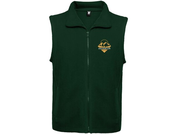 Chaleco forro polar unisex Bellagio Roly con cremallera y bolsillos Verde botella detalle 31