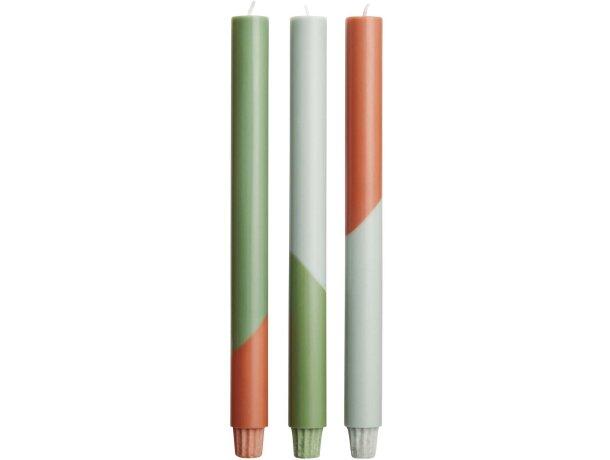 Set 3 velas diagonales Originalhome Eden de cera vegetal detalle 1