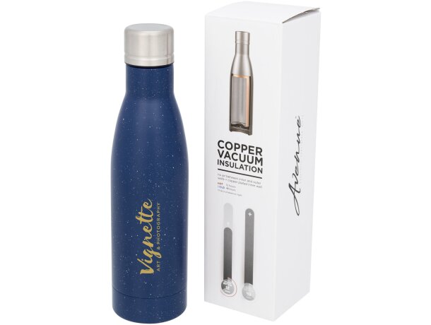 Botellas térmica acabado moteado de acero inoxidable 500ml Vasa Azul detalle 9