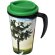 Taza térmica personalizada en pp 350ml Negro intenso/verde