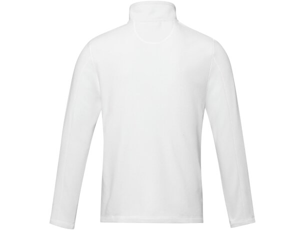 Chaqueta polar reciclada GRS con cremallera hombre Amber Blanco detalle 3
