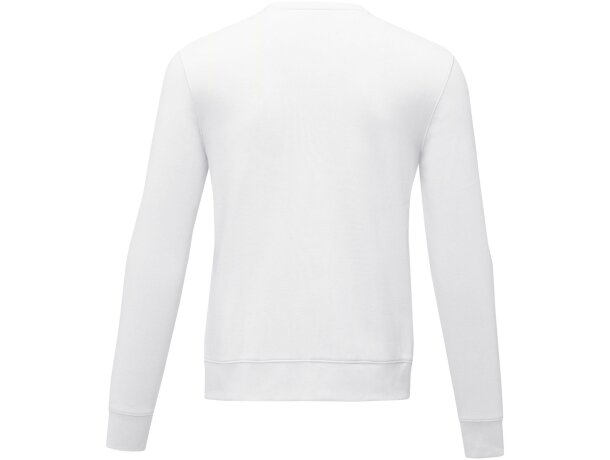 Jersey de cuello redondo para hombre Zenon afelpado Blanco detalle 3