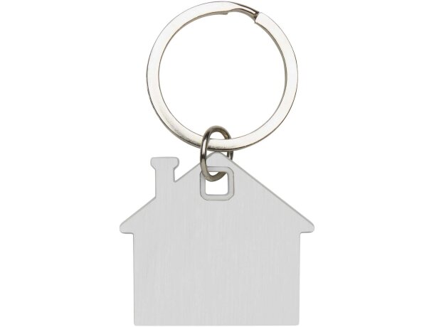Llavero con forma de casa Nook en acero inoxidable esmerilado Blanco detalle 7