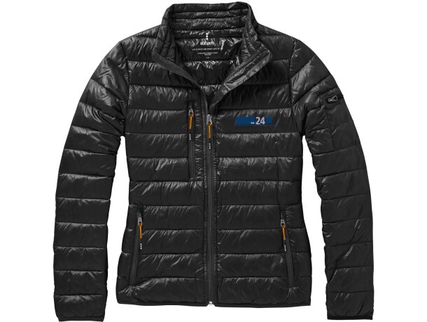 Chaqueta plumón natural mujer Scotia con certificación RDS Negro intenso detalle 31