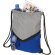 Mochilas de cuerdas personalizadas baratas con dos bolsillos poliéster 600D Azul real/gris