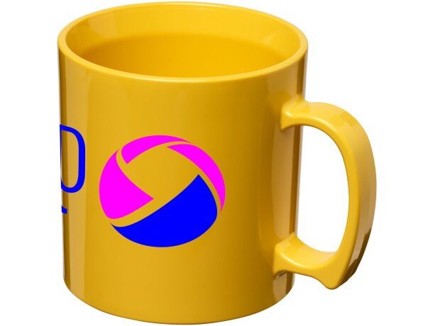 Taza plástico san 300ml con asa integrada personalizable Amarillo detalle 16