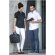 Camisa tipo Oxford de manga corta de mujer Manitoba Negro intenso detalle 15