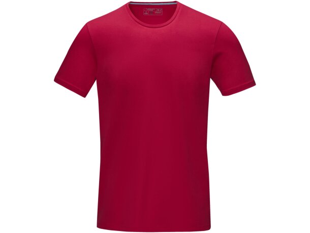 Camiseta manga corta orgánica hombre Balfour algodón certificado Rojo detalle 8
