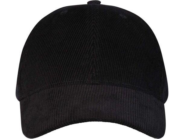 Gorra de pana reciclada Hutton con cierre ajustable Negro intenso detalle 8