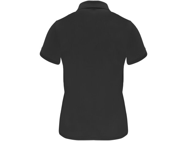 Polo deportivo de manga corta para mujer Monzha Roly Negro intenso detalle 6