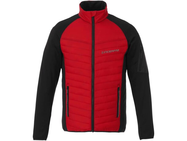 Chaqueta aislante híbrida de hombre Banff con plumón sintético Rojo detalle 1