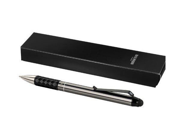 Bolígrafo distinguido con puntero personalizado gris medio Bolígrafo distinguido con puntero personalizado gris medio