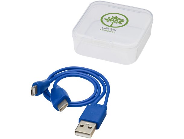 Cable de carga reversible 3 en 1 Ario Azul real detalle 6