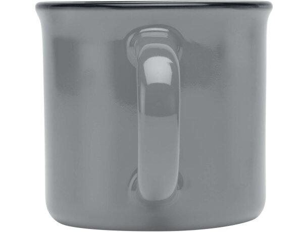 Taza cerámica Bari 240 ml diseño vintage acabado brillante Gris detalle 15