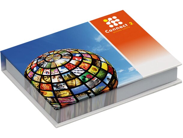 Set marcapáginas con notas adhesivas Combi de tapa dura Blanco detalle 1