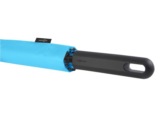Paraguas pongee automático antitormenta 23 flexible en tormentas Noon Azul aqua detalle 3