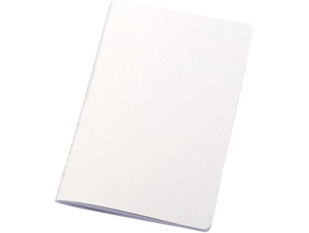 Mini libreta publicitaria Fabia con hojas de rayas recicladas Marrón café detalle 14