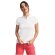 Polo mujer algodón orgánico Prince manga corta entallado Roly Blanco detalle 5