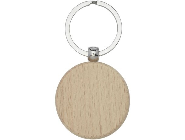 Llavero redondo de madera de haya natural Giovanni Natural detalle 2