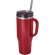 Vaso térmico con pajita Melbourne 1200ml acero reciclado Rojo
